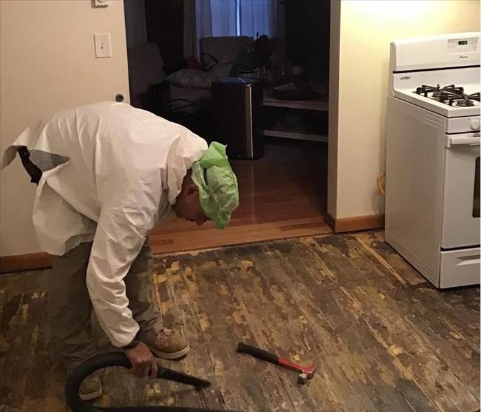 a guy removing floors