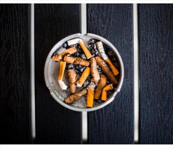 ashtray with cigarettes